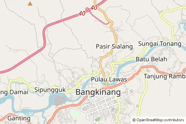 Karte Bangkinang Seberang