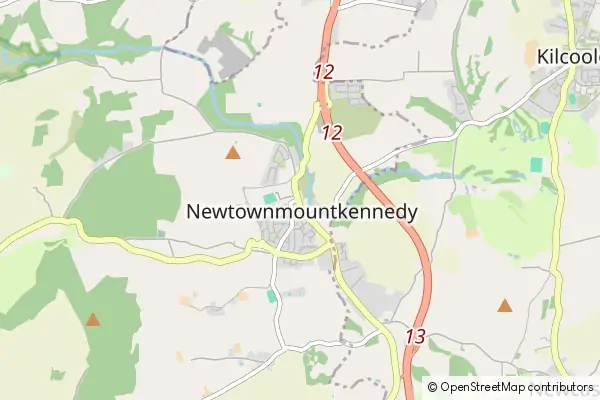 Karte Newtown Mount Kennedy