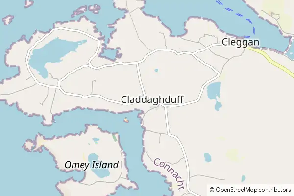 Karte Claddaghduff