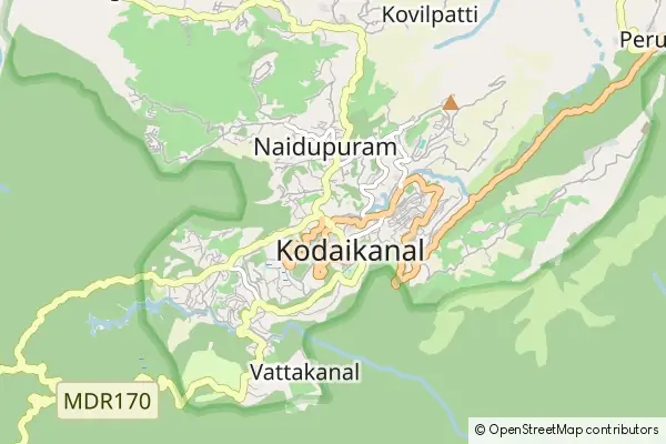 Karte Kodaikanal