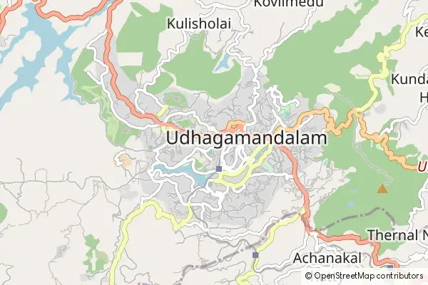 Karte Ooty (Udhagamandalam)