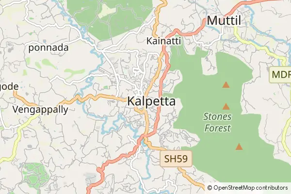 Karte: Kalpetta • © OpenStreetMap contributors Karte Kalpetta