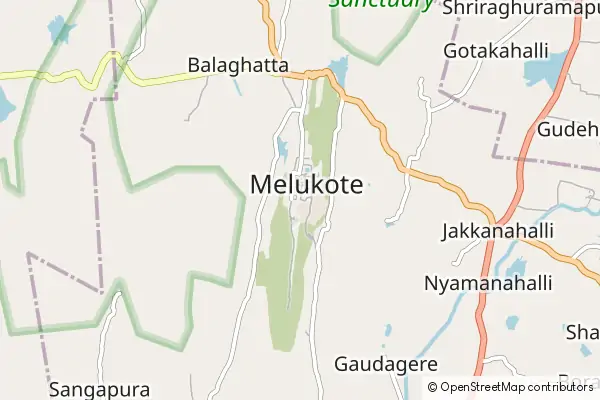 Karte Melukote