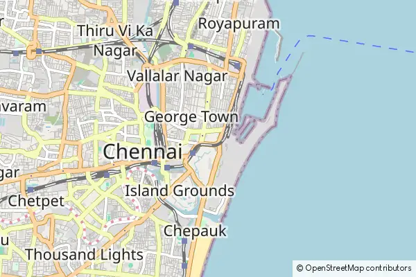 Karte Chennai (Madras)