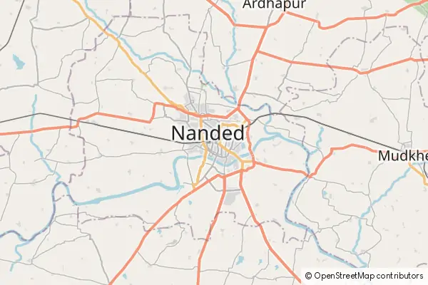 Karte Nanded-Waghala