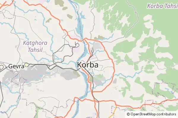 Karte Korba