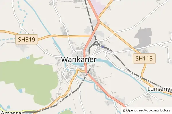 Karte Wankaner