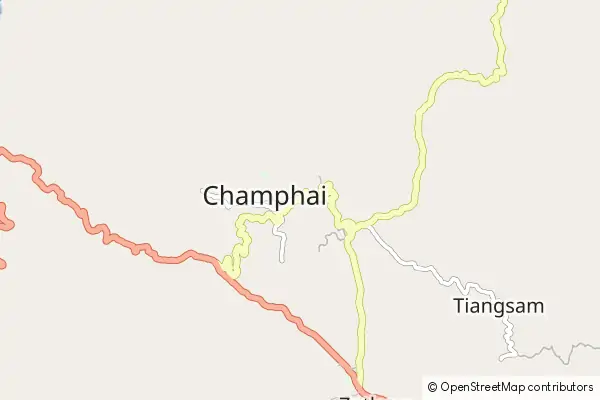 Karte Champhai