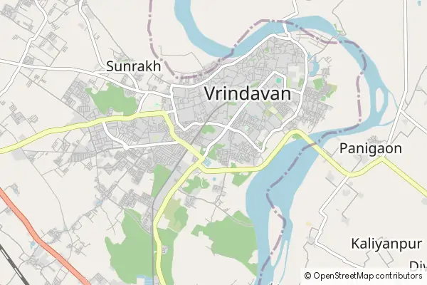 Karte Vrindavan