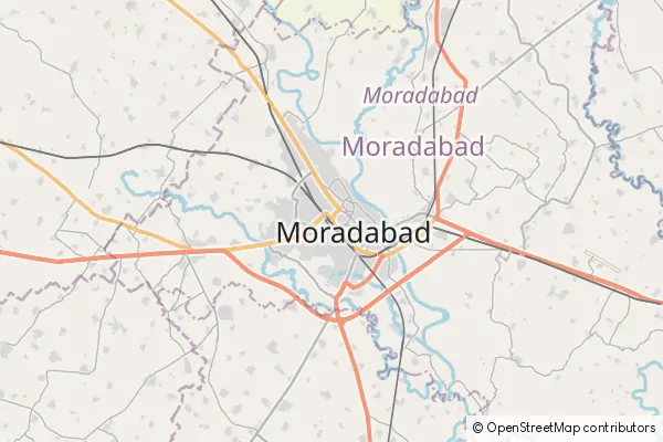 Karte Morādābād