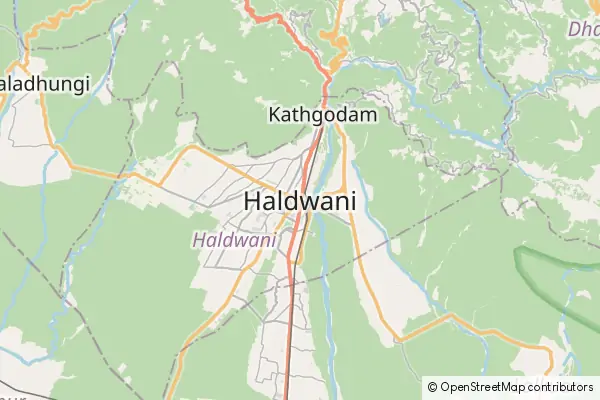 Karte Haldwani-Kathgodam