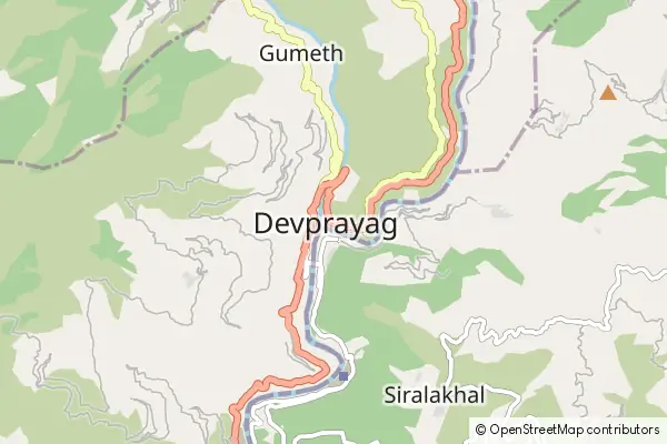 Karte Devprayag