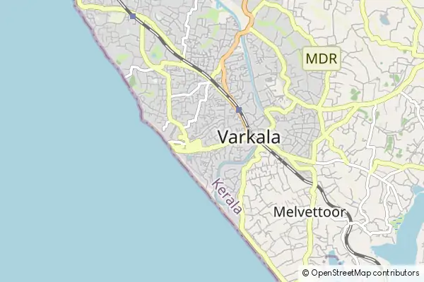 Karte Varkala