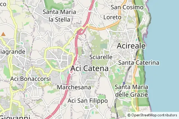 Karte Aci Catena