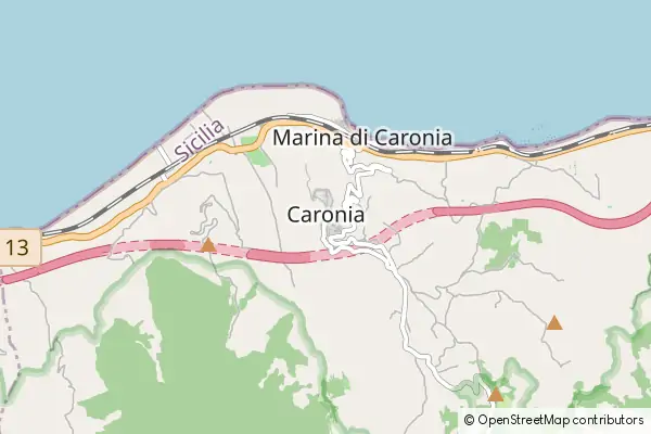 Karte Caronia