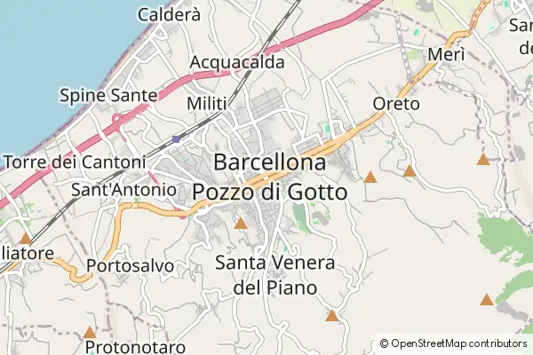 Karte Barcellona Pozzo di Gotto