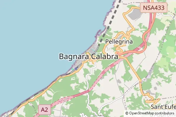 Karte Bagnara Calabra