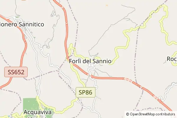 Karte Forlì del Sannio