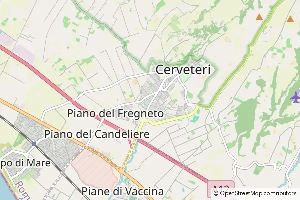 Karte Cerveteri