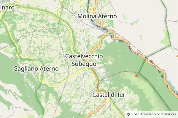 Karte: Castelvecchio Subequo • © OpenStreetMap contributors Karte Castelvecchio Subequo