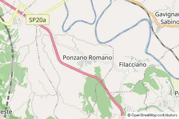 Karte Ponzano Romano