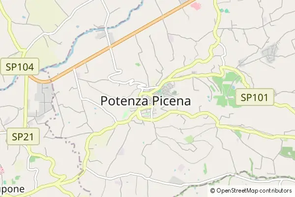 Karte Potenza Picena