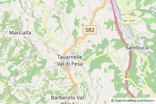 Karte Tavarnelle Val di Pesa