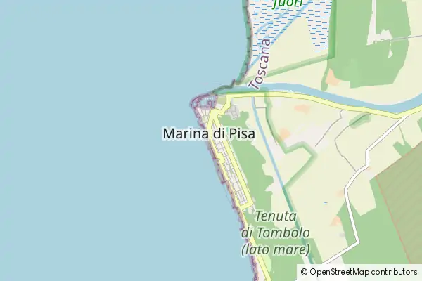 Karte Marina di Pisa