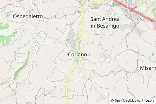 Karte Coriano