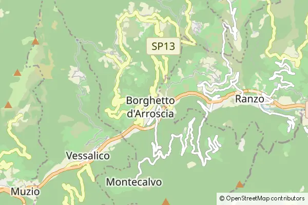 Karte Borghetto d'Arroscia