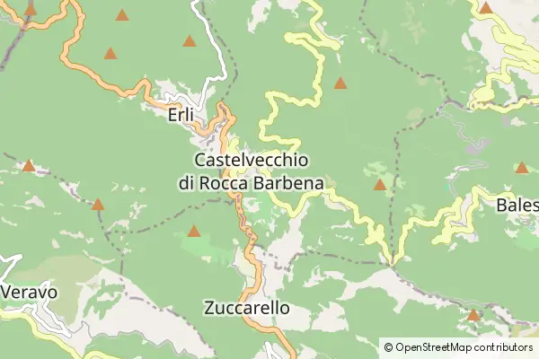 Karte Castelvecchio di Rocca Barbena