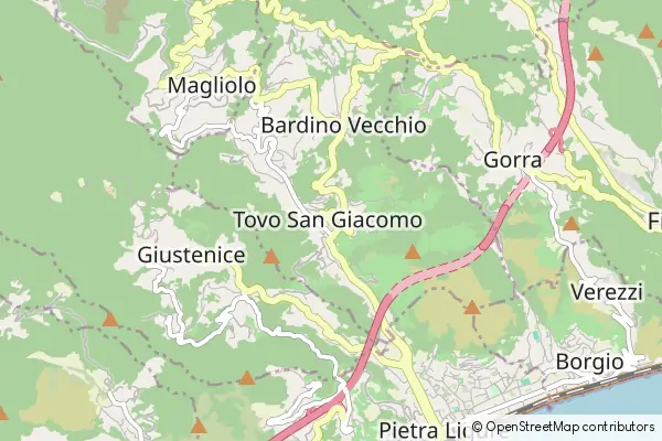 Karte Tovo San Giacomo