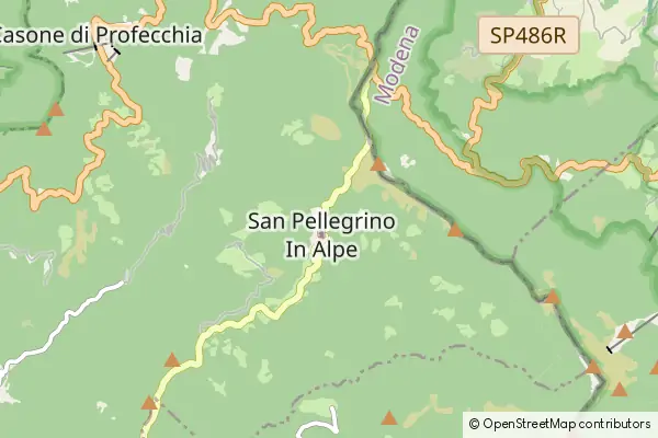 Karte San Pellegrino in Alpe