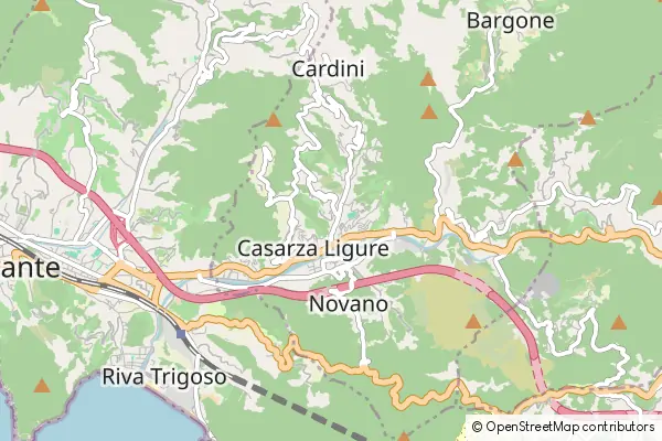 Karte Casarza Ligure