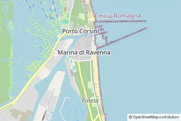 Karte Marina di Ravenna