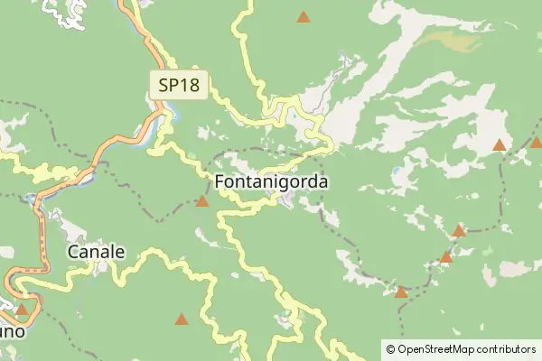 Karte Fontanigorda