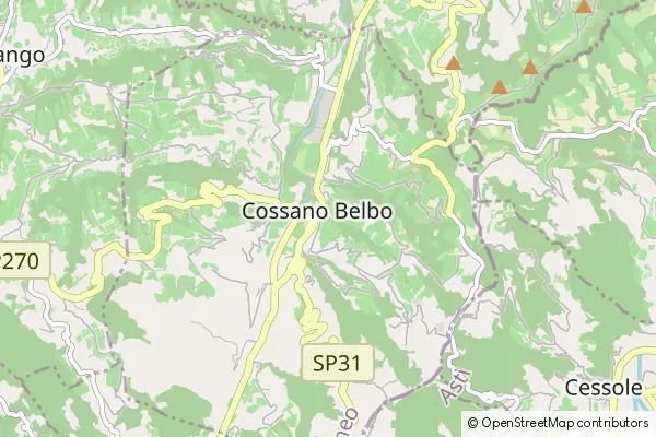 Karte Cossano Belbo