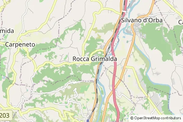 Karte Rocca Grimalda