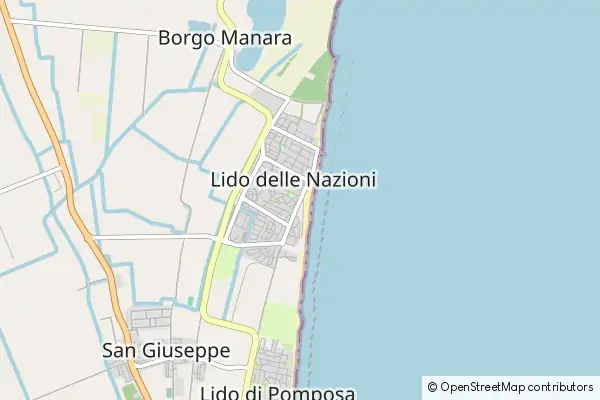 Karte Lido delle Nazioni