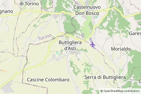 Karte Buttigliera d'Asti