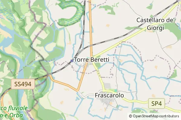 Karte Torre Beretti e Castellaro