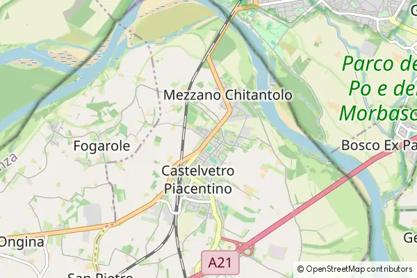 Karte Castelvetro Piacentino