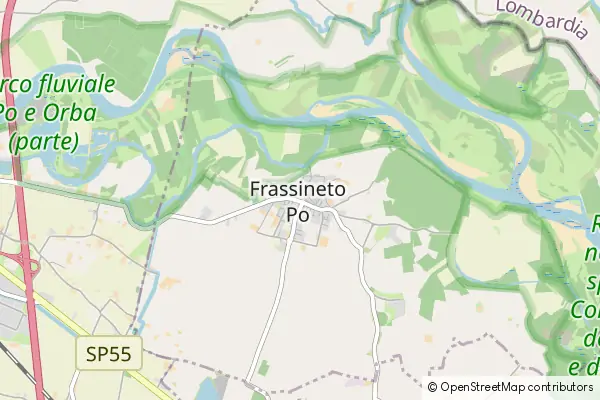 Karte Frassineto Po