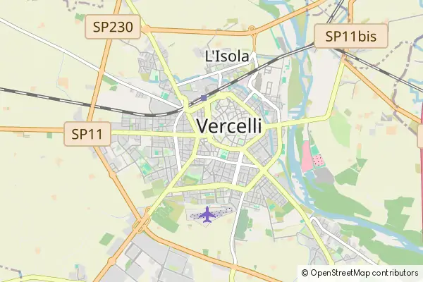 Karte: Vercelli • © OpenStreetMap contributors Karte Vercelli