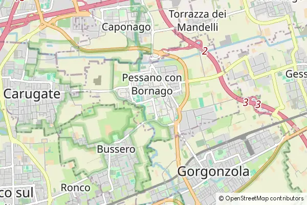 Karte: Pessano Con Bornago • © OpenStreetMap contributors Karte Pessano Con Bornago