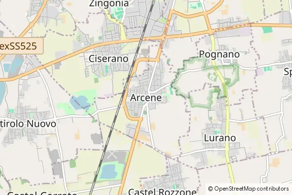 Karte Arcene