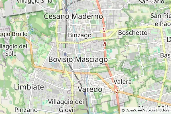 Karte Bovisio Masciago