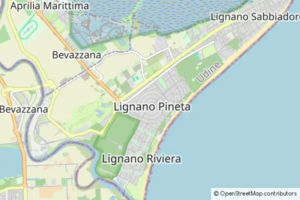 Karte Lignano Pineta