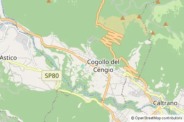 Karte Cogollo del Cengio