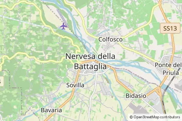 Karte Nervesa della Battaglia